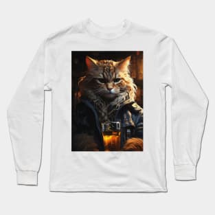 Funny Cat Beer Long Sleeve T-Shirt